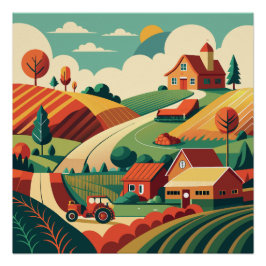 Póster Fazenda russa Panorama