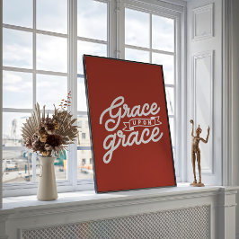 Poster Fazenda rústica cristã Graça sobre graça 