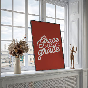 Poster Fazenda rústica cristã Graça sobre graça