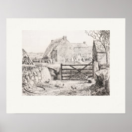 Poster Fazenda St Buryan Cornwall Eleanor Hughes Reimpres