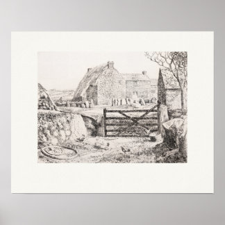 Poster Fazenda St Buryan Cornwall Eleanor Hughes Reimpres