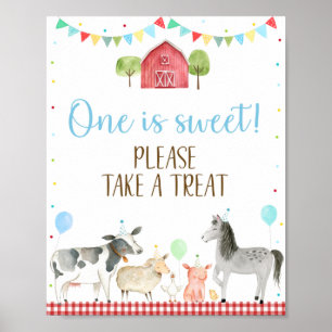 Poster Fazenda Um É Um Sinal De Aniversário Doce
