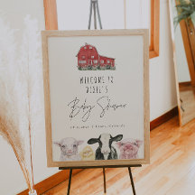 FAZENDA Vermelha DIXIE Chá de fraldas animal bem-v