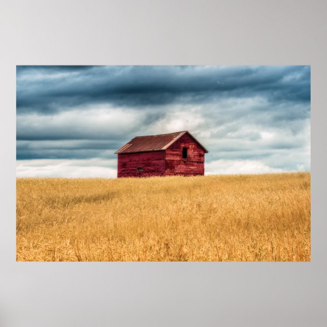 Poster Fazendas | Antigo Barn Vermelho (Frente)