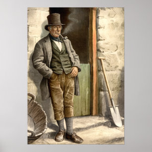 Póster Fazendeiro irlandês do camponês