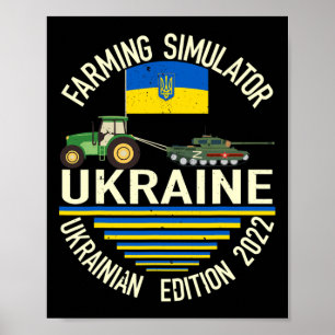 Poster Fazendeiro ucraniano engraçado rouba meme de tanqu