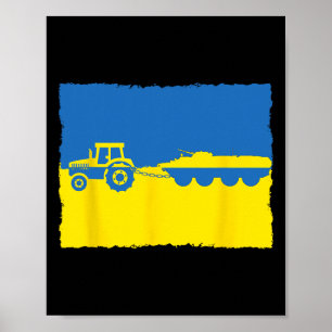 Poster Fazendeiro ucraniano engraçado rouba tanque russo