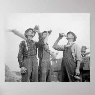 Póster Fazendeiros que bebem Cerveja, 1941. Foto do