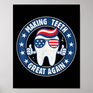 Poster Fazendo Dentes Ótimos Novamente 4 De Julho Saúde O