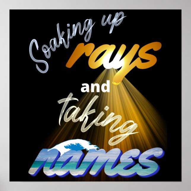 Poster Fazendo Rays e Tomando Nomes no Verão (Frente)