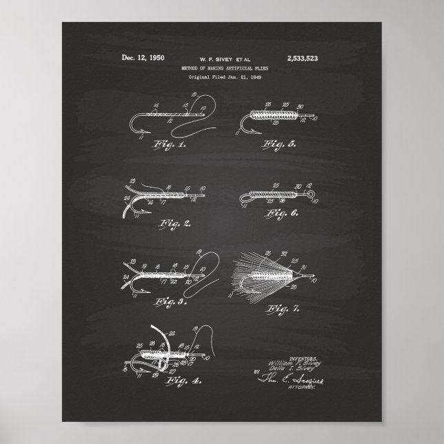 Poster Fazer Artificial 1950 Patent Art - Chalkboard (Frente)