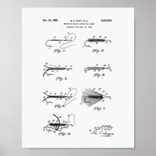 Póster Fazer Artificial 1950 Patent Art - White Paper