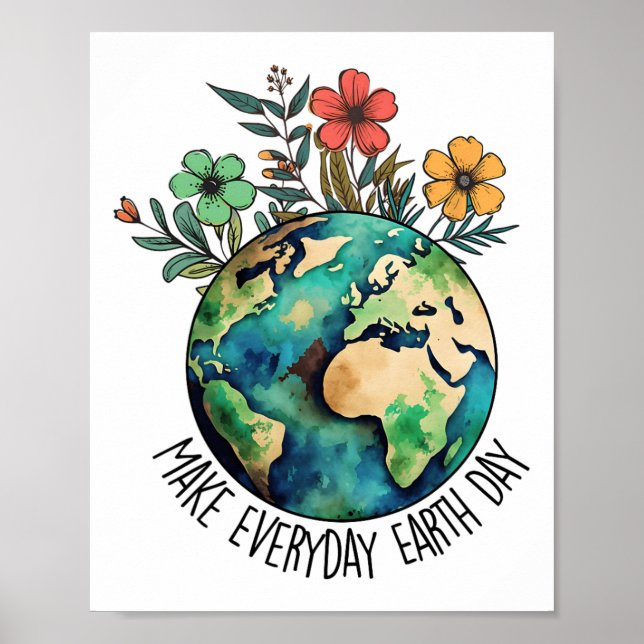 Poster Fazer com que, todos os dias, o planeta de salvaçã (Frente)