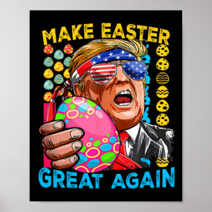Poster Fazer Excelente De Páscoa Novamente Sinalizador De