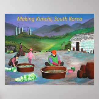 Póster Fazer familiar coreano Kimchi 김 치