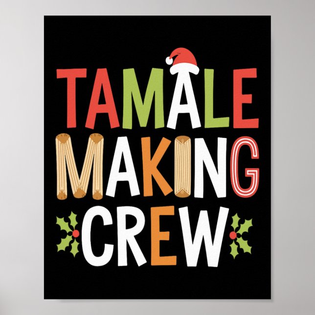 Poster Fazer Tamale Feriado Mexicano no Natal (Frente)