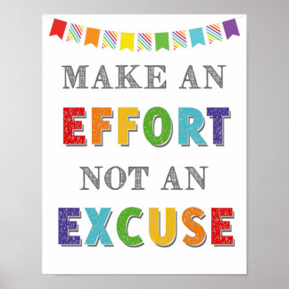 Poster Fazer Um Esforço Não É Uma Mindset De Crescimento