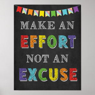 Poster Fazer Um Esforço Não É Uma Mindset De Crescimento