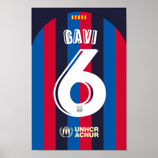 Poster FC Barcelona Futebol Jersey Wallart