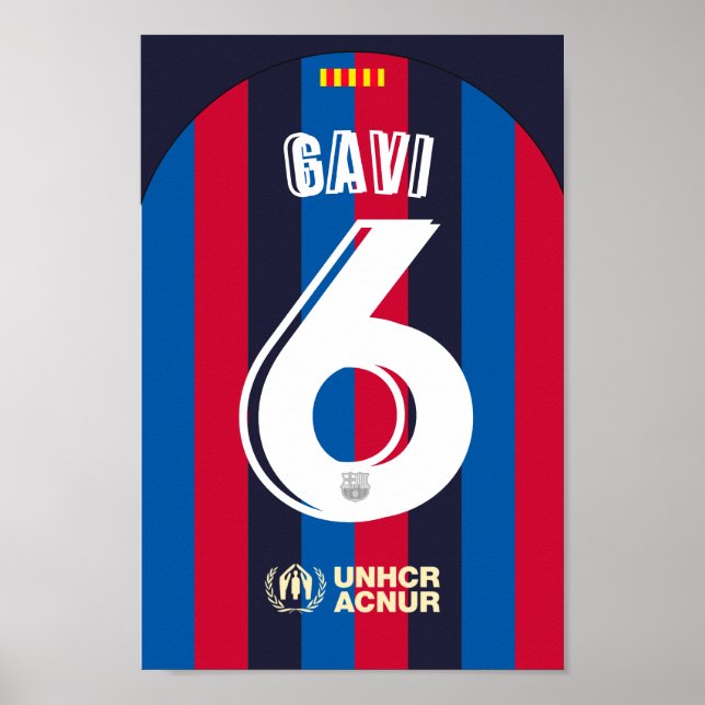 Poster FC Barcelona Futebol Jersey Wallart (Frente)