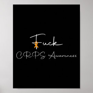 Poster Fck Cancer Laranja Fita Diversão De Fita Sensibili