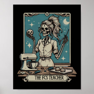 Poster Fcs Professora Skeleton Halloween Family E Consumi