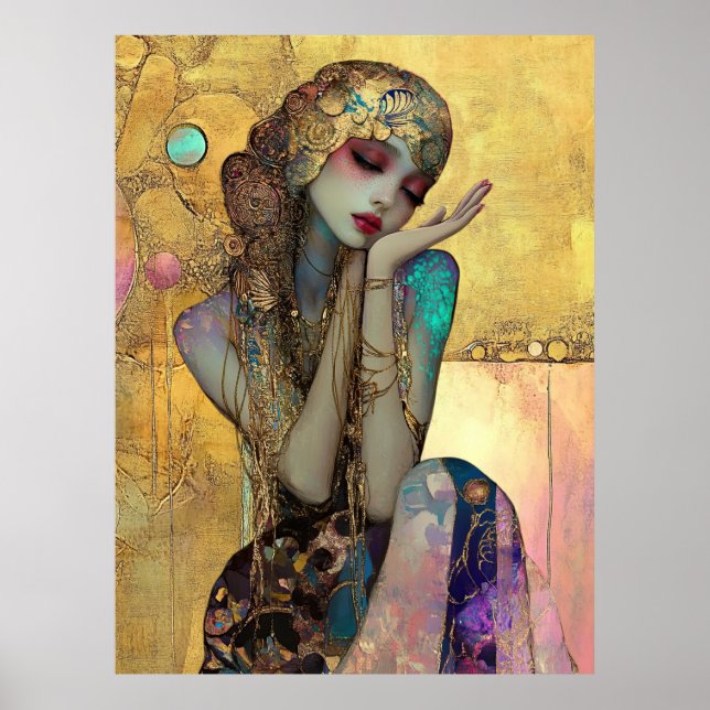Poster *~* FD2 34 Ornate Nouveau Fantasy Ethereal Woman  (Frente)