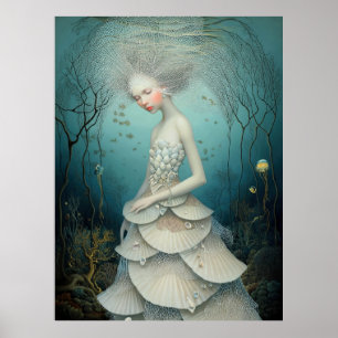 Poster *~* FD2 3  Deusa da Água Fantasia Mar Mermaid 
