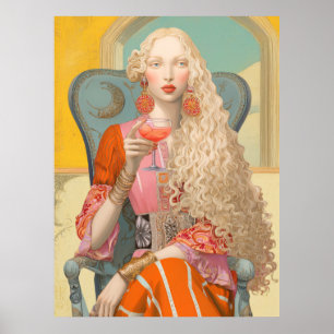 Poster ^~* FD2 Bohemian Boho Cocktail loira 9