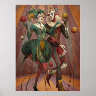 Poster FD2 Circus Clown Art 28 Vintage Retro Carnival