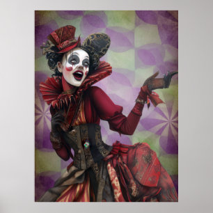 Poster FD2 Circus Clown Art Vintage Retro Carnaval 23