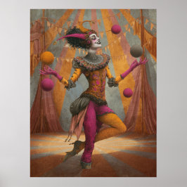 Poster FD2 Circus Clown Art Vintage Retro Carnaval 27