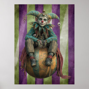 Poster FD2 Circus Palha Art 1 Vintage Retro Carnaval