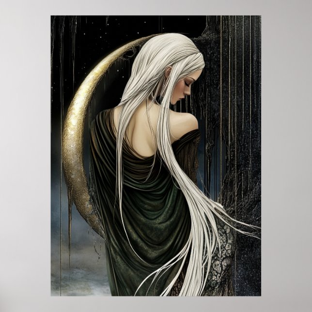Poster FD2 Lua Crescente Encantada Deusa da Lua  15  Cart (Frente)