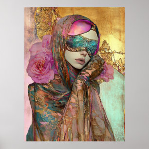 Poster *~* FD2 Ornate Nouveau Fantasia Mulher Etérea 11