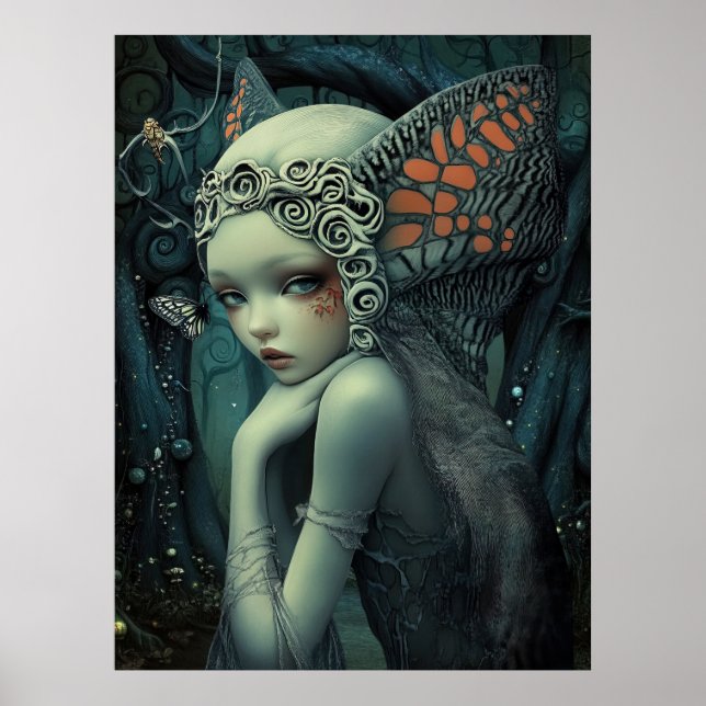 Poster *~* FD3 Fantasia em Ninfa Mágica Floresta 13 (Frente)