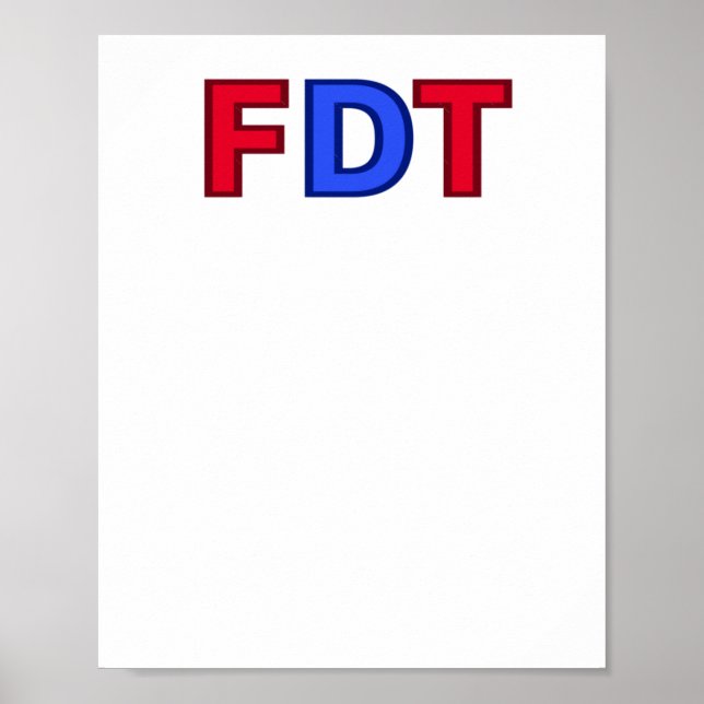 Poster Fdt - Para Donald Trump Sticker (Frente)