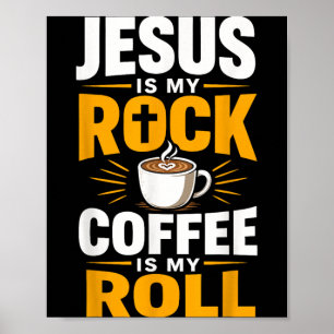 Poster Fé Cristã Jesus Café Manhã Oração