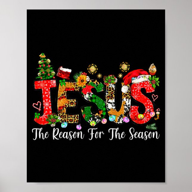 Poster Fé Cristã Jesus É A Razão Da Temporada (Frente)