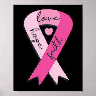 Poster Fé do Cancer da Mama Esperança Amor Recuperaçã