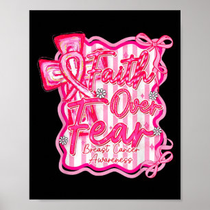 Poster Fé do Cancer da Mama sobre Coquete do Medo