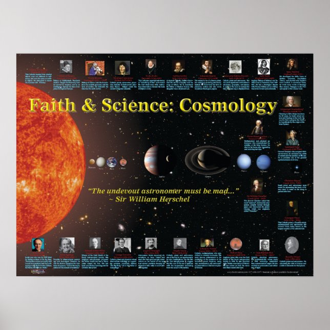 Póster Fé e ciência: Cosmologia (Frente)