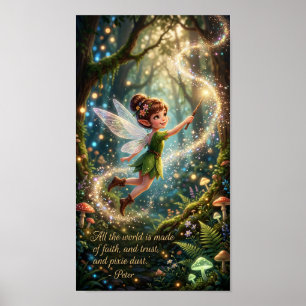 Poster Fé e confiança e Poeira de Fada - 7.68" x 13.76"