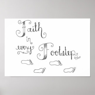 Póster Fé em cada passo