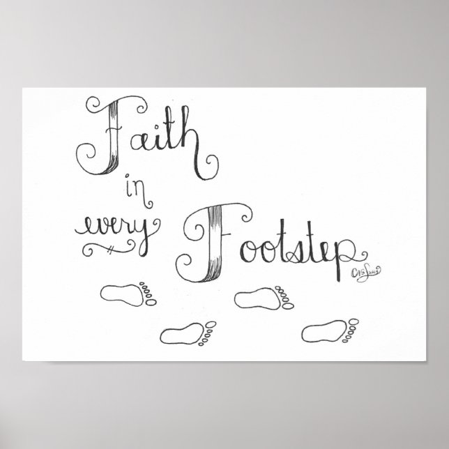 Póster Fé em cada passo (Frente)