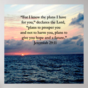 PÓSTER FÉ EM JEREMIAH 29:11 SUNRISE VERSE