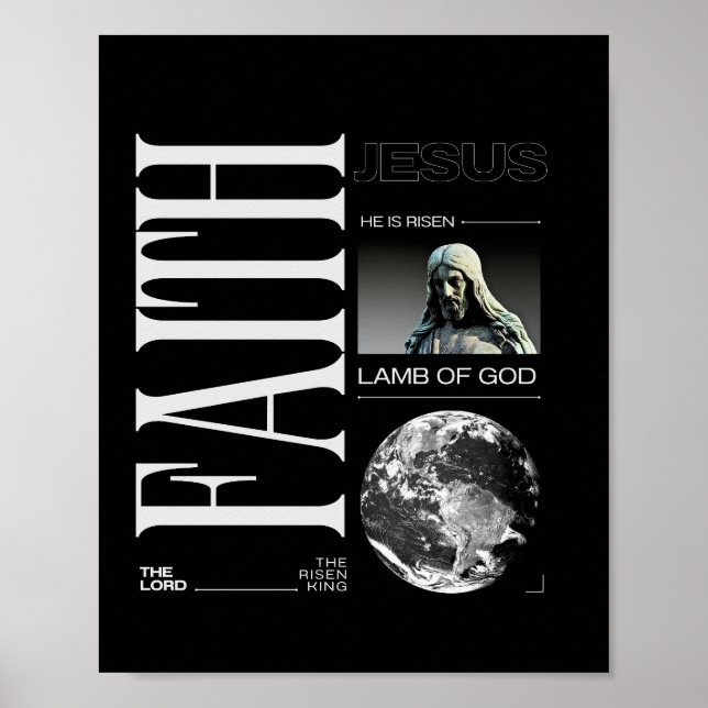 Poster Fé em Jesus, Lambe da Arte de Deus (Frente)