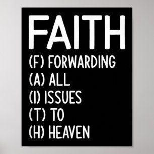 Poster Fé Encaminhando Todos Os Problemas Para O Céu, Ins