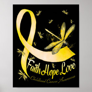 Poster Fé Esperança Amor Conscientização do Câncer Infant