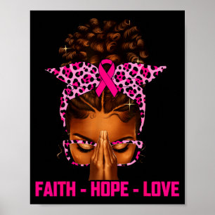 Poster Fé Esperança Amor Mulheres Negras Afro Cristãs Sei
